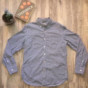 J. Crew Factory Blue and White Gingham Men's Shirt